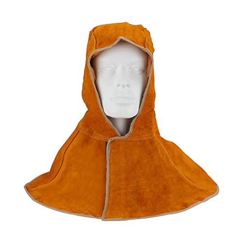 Hynade Leather Welding Hood, Welding Neck Protector, Cowhide Split Leather Welding Caps Head Protection For Welder #TOP5