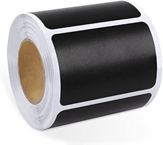 ilauke Chalkboard Labels, 150Pcs Waterproof Reusable Blackboard Stickers with 1 White Chalk Pen, Removable Label Stickers for Jars, Canisters