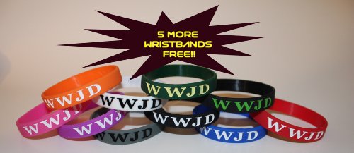 5 FREE WRISTBANDS w/purchase! 20PK TWO OF EACH COLOR Silicone Wristband/Bracelet