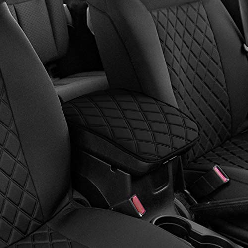 Image of FH Group Neosupreme Black Diamond Pattern Center Console Pad - Water-Resistant Armrest Cover Protector for Cars, SUVs & Trucks