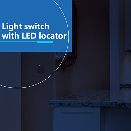 Image of LIDER Lighted Triple Switch with Screwless Wall Plate, Combination Frameless Decorator Switch with Locator Light, Ground Terminal Single Pole, 15A 120V, UL Listed, Thermoplastic, Matte Nickel, 2-Pack