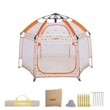 Jovikids Faltbarer Laufstall Baby mit Baldachin, Pop-up Zelt Kinder Outdoor,...