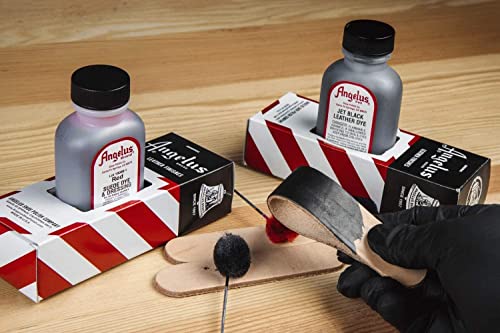 Angelus Leather Dye, 3 oz, Flexible, Permanent Dye for Leather, Dauber Included - Brown - Thumbnail 6