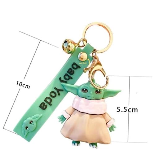 MALKIN® Star Wars Baby Yoda Keychain | Merchandise for Girls | Cartoon Figurine Action Figure | Key Chains