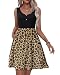 Tanmolo Kleid Damen Sommer Knielang Freizeitkleider Knopf Tank Kleid Mit Taschen Elastic Dress (Schwarz-Brauner Leopard XL)