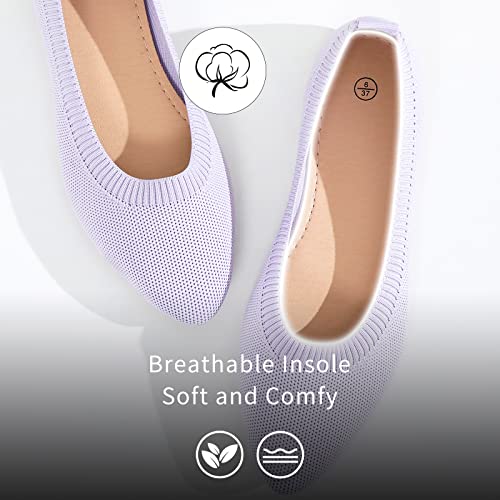Image of BABUDOG Women's Mesh Flats Shoes Pointed-Toe Dress Shoes for Women Black Flats Comfortable Memory Foam Flats