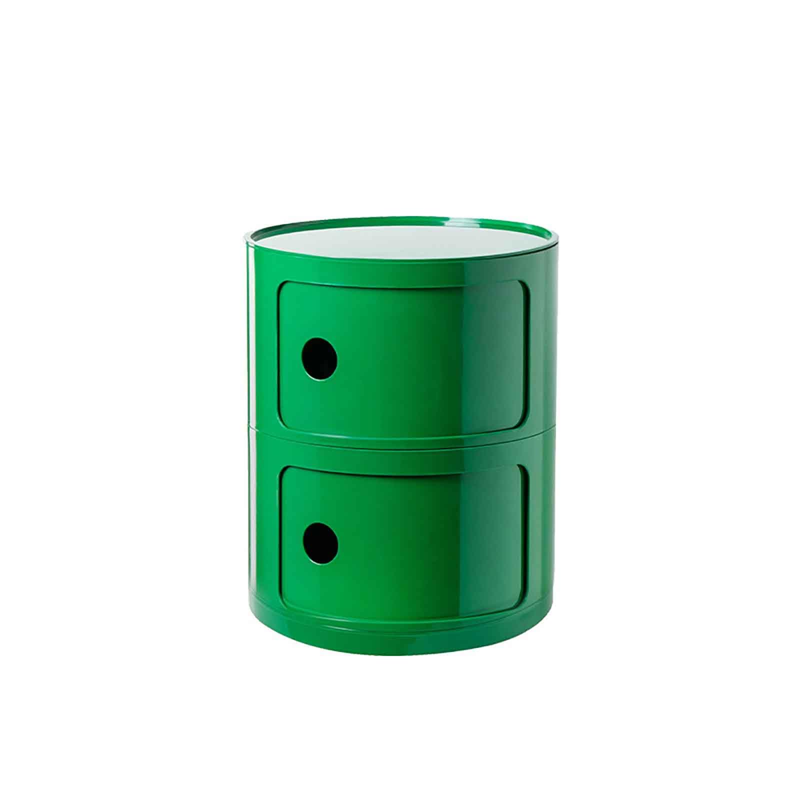 Table de chevet ronde verte meuble rangement étroit chambre