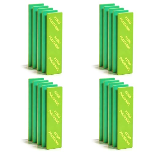 MORLARCO スポンジ サンドペーパー 1500番 20枚セット スポンジヤスリ 耐水ペーパー 80×20×3mm 紙やすり プラモデル用 サビ落とし 木工DIY作業に ホビー用工具