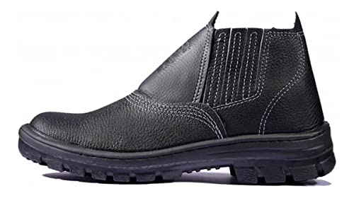 Botina de Segurança couro bota monodensidade frentista azulejista carpinteiro (36)