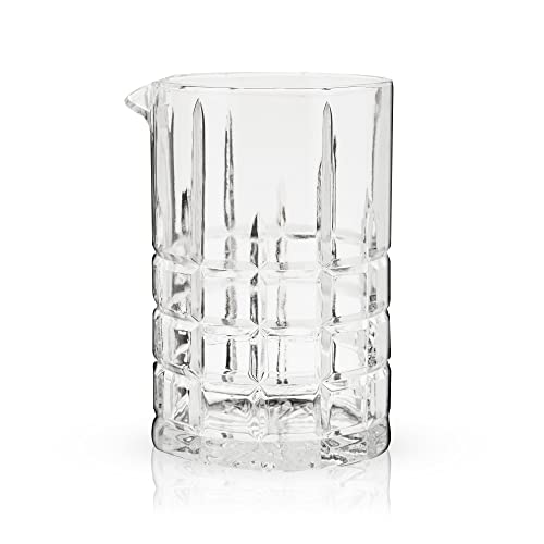 Viski Highland Mixing Glass 18 Ounces, Square-Cut Crystal Barware, Cocktail Accessories, Home Bar Supplies, Set Of 1, Clear #TOP7