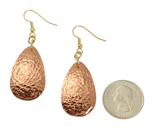 Hammered Copper Medium Tear Drop Earrings By John S Brana Handmade Jewelry Durable Copper Earrings #TOP1