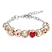 Bracelets for Teen Girls MANBARA Beaded Bracelet Cute Emoji Charm Bracelet for Kids Adjustable Length Heart Enamel Faces Christmas Birthday Jewelry Gifts