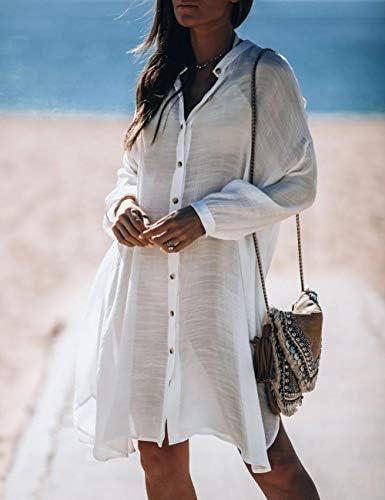 Women Loose Beach Shirt Tunic Dress 
