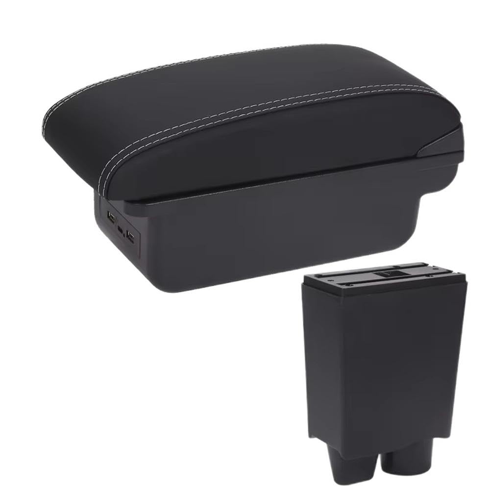 Sxqpocar B3 Black White 3Usb For Fiat Mobi 2025 Car Armrest Box Interior Storage Box Replacement Parts