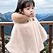 MELCY Baby's Cape Winter Light Weight Coat from New born to Children Kids Fashion (US, Age, 4 Years, White)