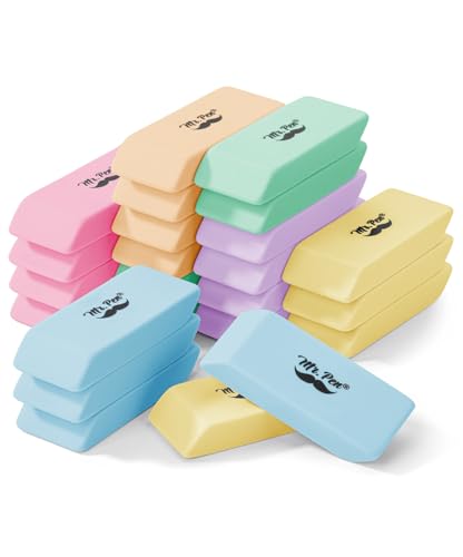 Image of Mr. Pen- Pencil Eraser, 24 Pack, Pastel Colors