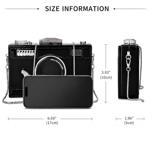 Image of QZUnique Women's Camera Shaped Casual Cross body Shoulder Handbag Purse