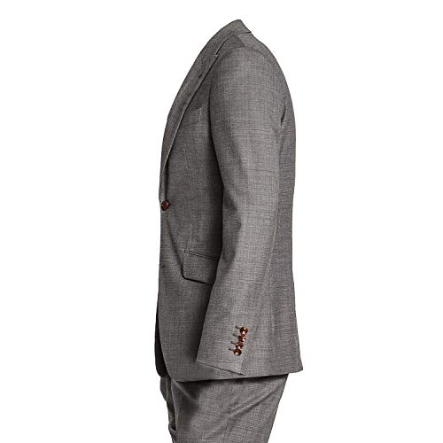 HBDesign 2 Piece 2 Button Closure Collar Gray Tweed Cloth Suits(Jacket+Pants)2