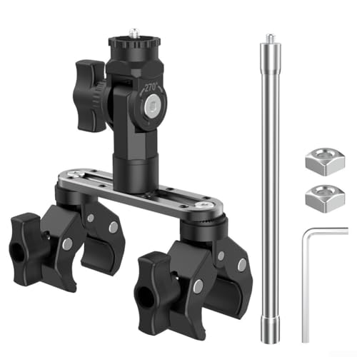 Support de serrage à double tête réglable pour DJI Osmo Action 6 et Insta360 X5 - 2