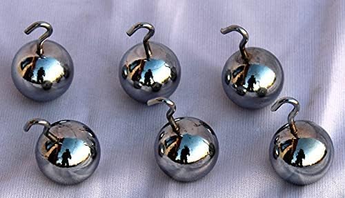 Physics Lab Metal Pendulum Bob Balls, Steel, 25mm Diameter with Hooks Pack of 12