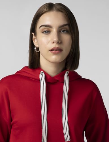 Image of FYLTR Women's Casual Hoodie with Stripe Tape - Rib Hem & Cuff | Drop Shoulder | Sweatshirts for Women | Winter Hoodie for Women