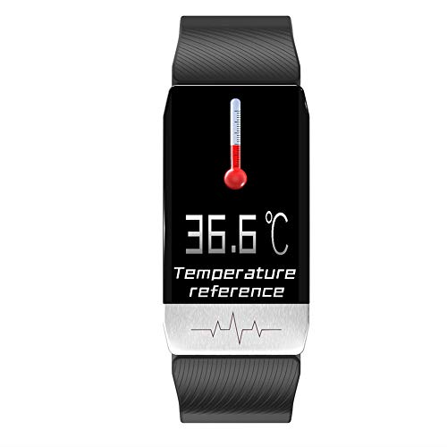 T1 Temperaturmessung Smart-Armband, IP67 wasserdichte EKG Herzfrequenz Blutdruck und Sauerstoffüberwachung T1S Multi-Sport