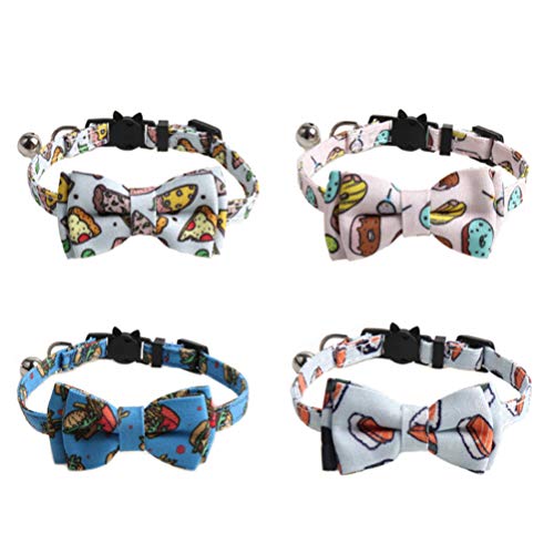 ULTECHNOVO 4 Peças Coleiras de Animal de Estimação Coleiras de Gravata Borboleta de Cão Com Coleiras