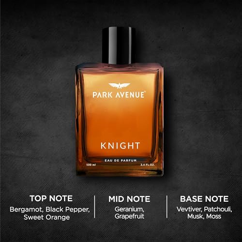 Image of Park Avenue Luxury Perfume Gift Set for Men | 2 x 100ml | Knight | Long Lasting EDP | Bergamot | Black Pepper | Sweet Orange | Geranium | Premium Fragrance