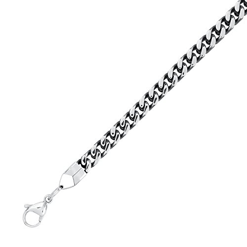 Reeds Men's Stainless Steel Square Chain Bracelet3