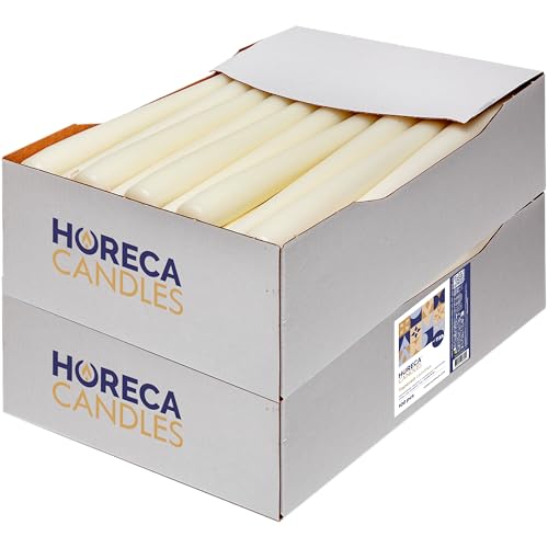 Horeca Candles - Spitzkerzen – Elfenbein Ø 2,3 x 25 cm -100er Set...