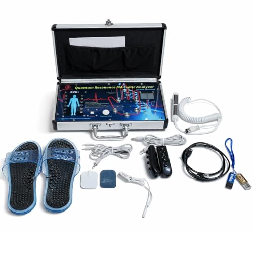 Image of 2026 Advanced 39G+ Quantum Resonance Magnetic Analyzer with 8-Mode TENS Therapy | 3-in-1 Full Body Scanner & Pain Relief Machine | Dual Palm & Rod Testing | Includes Slippers, Pads & Ear Clips | 54 Health Reports | Windows Laptop Compatible | Professional Health Analyzer