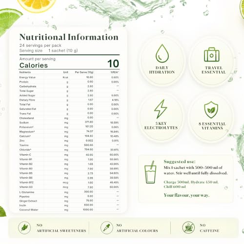 Image of AQUON Electrolyte Hydration Drink Mix, Lemon Lime, 24 Sachets