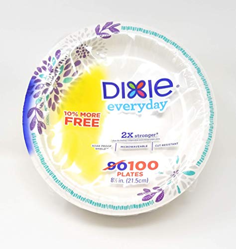 Dixie Everyday Paper Plates, 8.5 Inches (100 plates)