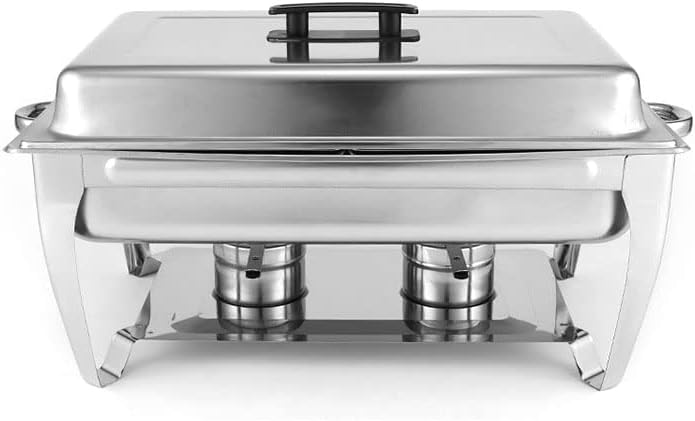 Food Insulated Hot Pot, Insulated Buffet Plate with Foldable Stand and Anti-Scald Handle, Suitable for Christmas, Halloween, New Year, Single Compartment,Single Grid