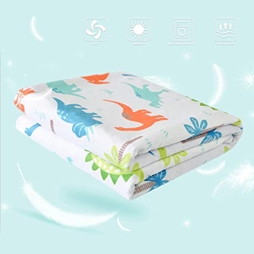Homritar Baby Blanket For Kids Super Soft Minky Blanket With Dotted Backing, Toddler Blanket With Dinosaurs Multicolor Printed 30 X 40 Inch(75X100Cm) #TOP5