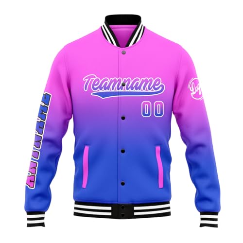 Custom Gradient Letterman Jacket for Men Women and Youth with Personalized Varsity Jacket
