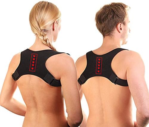 Lianth Magnetic Therapy Back Brace Posture Corrector for Men and Women Under Clothes Back Pain Relife Shoulder Support Belt Easy Teenagers Corrective M