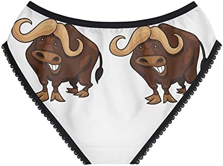 Woman African Buffalo Panties, African Buffalo Underwear, Briefs, Cotton Briefs, Funny Underwear, Panties For Women