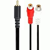 TECHZOCO Cable de Audio Macho a Doble Hembra, Longitud 0.20 Metros
