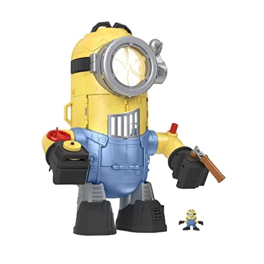 Fisher-Price GNY91 - Imaginext Minions MinionBot lekset, robot med Minion-figurer och attacker, babyleksak, för barn från 3 år