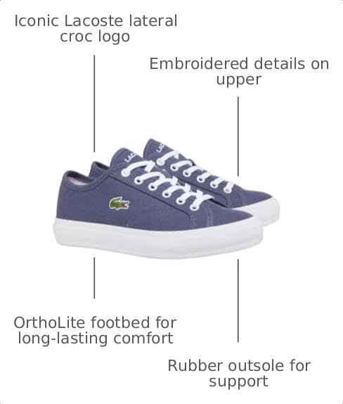 Lacoste Unisex-Child Juniors' Backcourt Sneaker, Pale Yellow, 3.5 by Lacoste - Used condition - Image 3