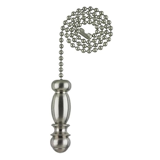 Westinghouse Lighting 7710300 Lighting Pendant Pull Chain, Brushed Nickel, White