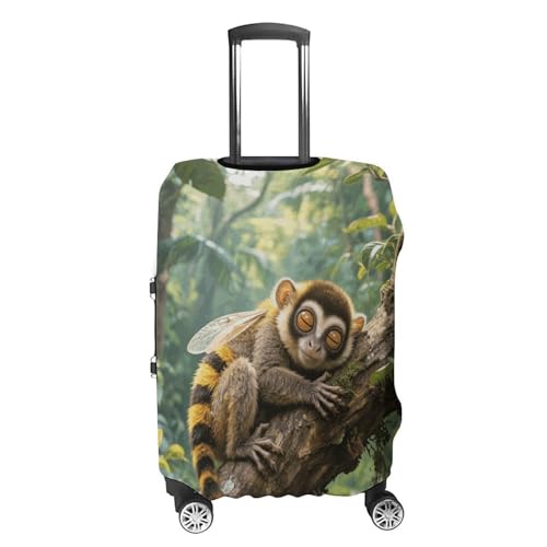 Slow Loris Elastic Luggage Cover Suitcase Protector for 19-32 Inch Suitcases | Universal Stretchable Travel Bag Cover | Anti-Scratch, Washable with Zipper Closure M4