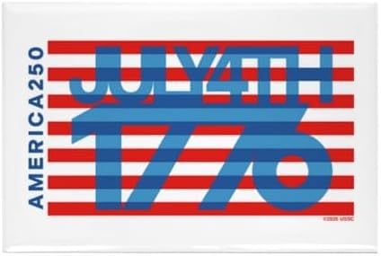 CafePress America250: July 4Th Rectangle Magnet, 3"x2" Refrigerator Magnet