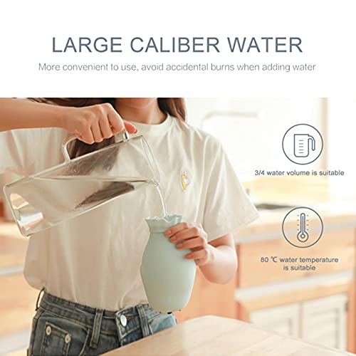 Bouillotte 450ml portable dessin animé chauffe-main silicone bouteille eau chaude