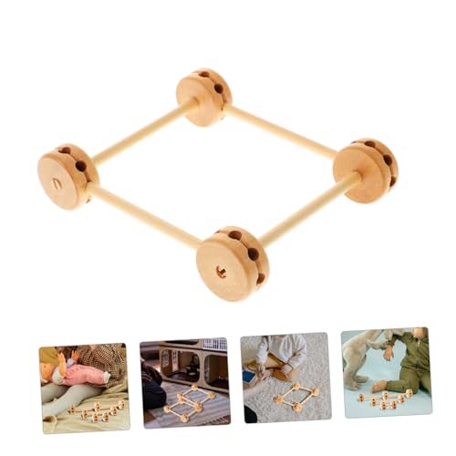 Jouets en bois éducatifs : baril de 60 pièces de construction créative d'éveil - 4