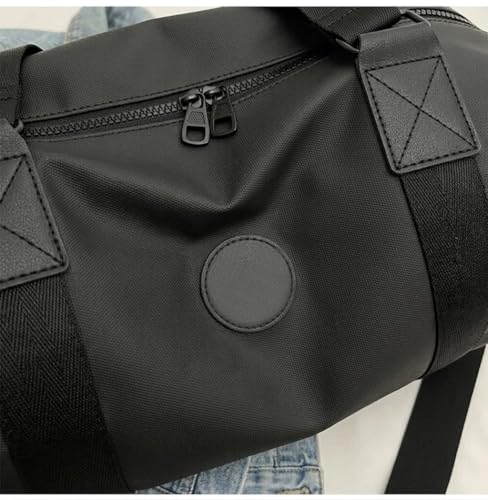 Image of WILDHORN Nylon Travel Duffle Bag for Women & Men | Stylish Weekender Handbag with Shoulder Strap | Lightweight Multipurpose Gym, Office & Overnight Bag (Black)