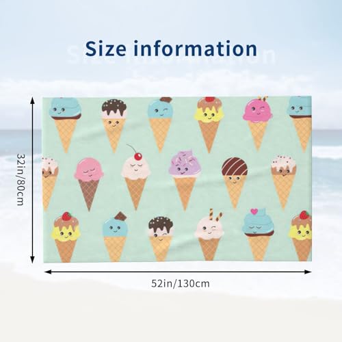 Serviette de bain microfibre grand format séchage rapide glace 81x132