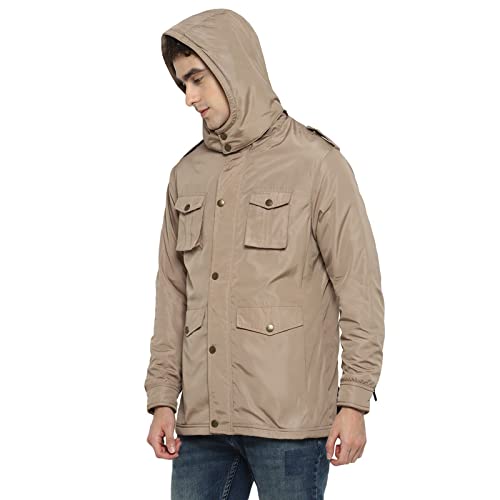 Image of Red Chief Men Polyester Tan Casual Full Sleeve Standard Length Jacket (O8310012 006)