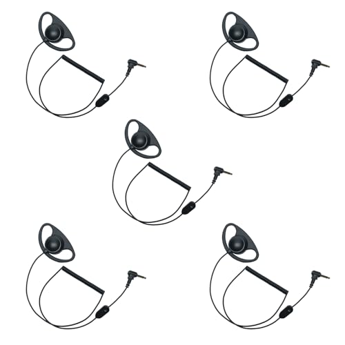 Oreillettes en D 3.5 mm pour radio bidirectionnelle (pack de 5)